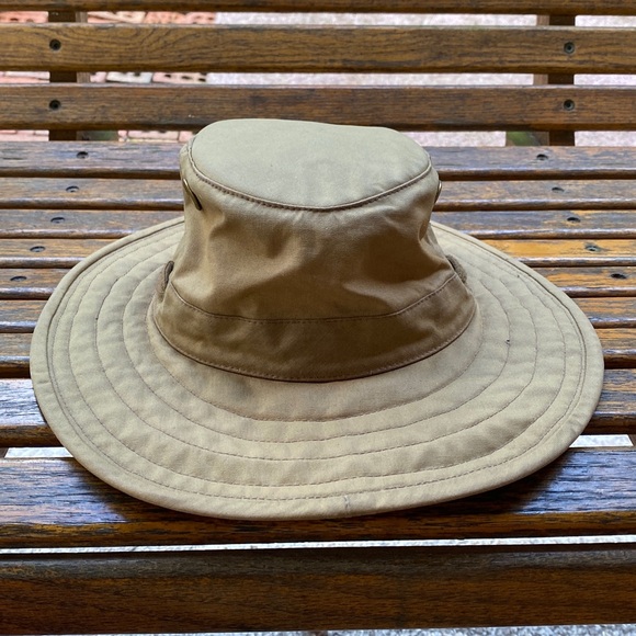 Tilley canvas Tan Outdoor Hat 7 1/8 outback cap - Picture 3 of 14